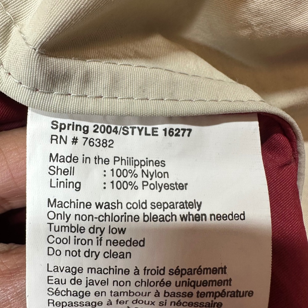 Timberland Windbreaker Jacket Mens XL Red Cream Weathergear Colorblock Zip - Picture 11 of 12
